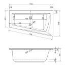 Raumspar Whirlpool Sanibay Laura rechts, 170x100cm, mit...