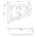 Raumspar Whirlpool Sanibay Laura links, 175x135cm, mit...
