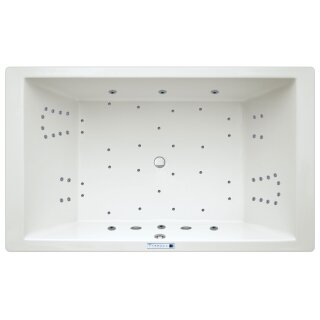 Rechteckwhirlpool Sanibay Laos, 200x120cm, mit Whirlpoolsystem MAXI DELUXE