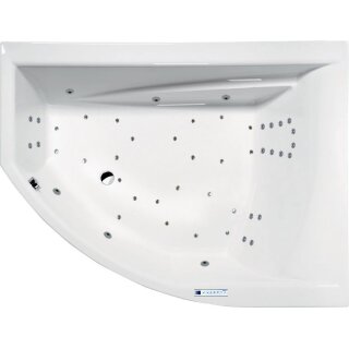 Raumspar Whirlpool Sanibay Lancy rechts, 170x130cm, mit Whirlpoolsystem MAXI DELUXE