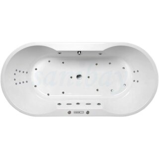 Oval Whirlpool Sanibay Kriens, 180x85cm, mit Whirlpoolsystem COMFORT