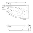Raumspar Whirlpool Sanibay Kamerun rechts, 170x110cm, mit...