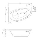 Raumspar Whirlpool Sanibay Kamerun links, 170x110cm, mit...