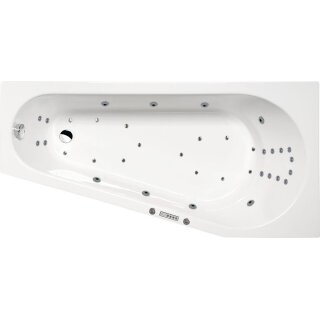 Raumspar Whirlpool Sanibay Gossau rechts, 160x80cm, mit Whirlpoolsystem COMFORT
