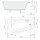 Raumspar Whirlpool Sanibay Gossau links, 160x80cm, mit Whirlpoolsystem MAXI DELUXE