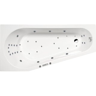 Raumspar Whirlpool Sanibay Gossau links, 160x80cm, mit Whirlpoolsystem COMFORT