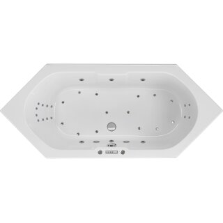 Sechseck Whirlpool Sanibay Gornergrat, 190x80cm, mit Whirlpoolsystem COMFORT