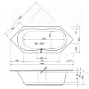 Sechseck Whirlpool Sanibay Gornergrat, 190x80cm, mit...