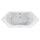 Sechseck Whirlpool Sanibay Faido, 190x80cm, mit Whirlpoolsystem MAXI DELUXE