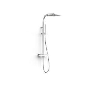 Tres Cuadro Exclusive, Thermostat-Brausebatterie, chrom