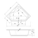 Eckwhirlpool Sanibay Casa, 145x145cm, mit Whirlpoolsystem...