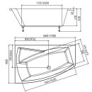 Raumspar Whirlpool Sanibay Carouge links, 170x100cm, mit...
