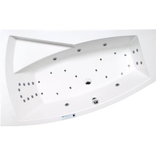 Raumspar Whirlpool Sanibay Carouge links, 160x100cm, mit Whirlpoolsystem MAXI DELUXE