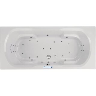 Rechteckwhirlpool Sanibay Bozen, 180x80cm, mit Whirlpoolsystem MAXI DELUXE