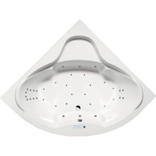 Eckwhirlpool Sanibay Bellinzona, 150x150cm, mit Whirlpoolsystem MAXI DELUXE