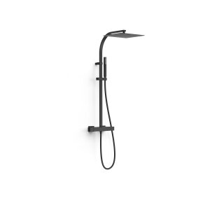 Tres Cuadro Exclusive, Thermostat-Brausebatterie, schwarz matt
