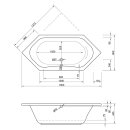 Sechseck Whirlpool Sanibay Andermatt, 180x80cm, mit...