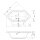 Sechseck Whirlpool Sanibay Andermatt, 180x80cm, mit Whirlpoolsystem MAXI DELUXE