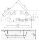 Sechseck Whirlpool Sanibay Adliswil, 190x90cm, mit...
