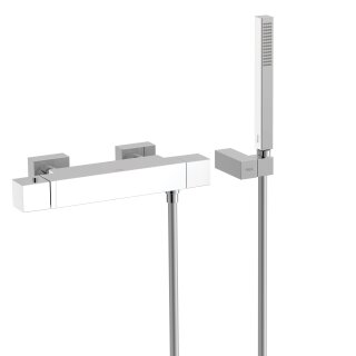 Tres Cuadro Exclusive, Thermostat Brausebatterie, chrom