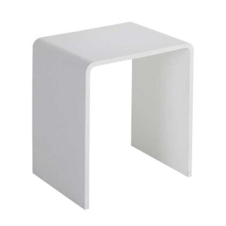 inkl. StoneArt Hocker TQ501 weiß glänzend