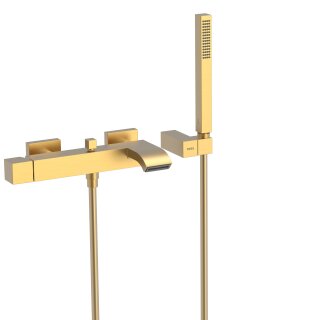 Tres Cuadro Exclusive, Einhebel Brausemischer, 24k Gold matt