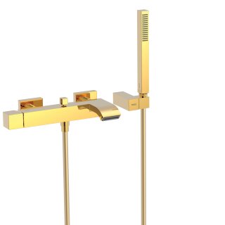Tres Cuadro Exclusive, Einhebel Brausemischer, 24k Gold