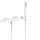 Tres Cuadro Exclusive, Einhebel Brausemischer, weiss matt