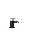 Tres Cuadro Exclusive, Einhebel Bidetmischer, Schwarz-chrom