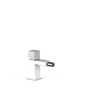 Tres Cuadro Exclusive, Einhebel Bidetmischer, Weiss-chrom