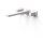 Tres Cuadro Exclusive, Zweigriff UP Waschtischmischer, weiss matt