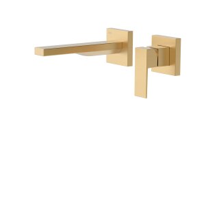 Tres Cuadro Exclusive, Einhebel Waschtischmischer UP, 24k Gold matt