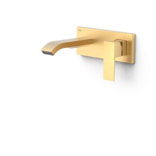 Tres Cuadro Exclusive, Einhebel Waschtischmischer UP, 24k Gold matt