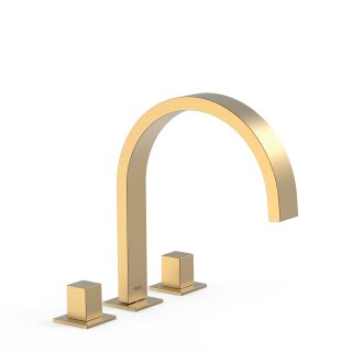 Tres Cuadro Exclusive, Zweigriff-Standarmatur, 24k Gold matt