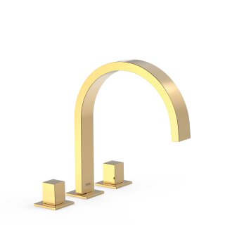 Tres Cuadro Exclusive, Zweigriff-Standarmatur, 24k Gold