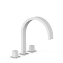 Tres Cuadro Exclusive, Zweigriff-Standarmatur, weiss matt