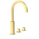Tres Cuadro Exclusive, Zweigriff-Standarmatur, 24k Gold