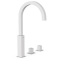 Tres Cuadro Exclusive, Zweigriff-Standarmatur, weiss matt