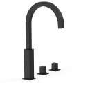 Tres Cuadro Exclusive, Zweigriff-Standarmatur, schwarz matt