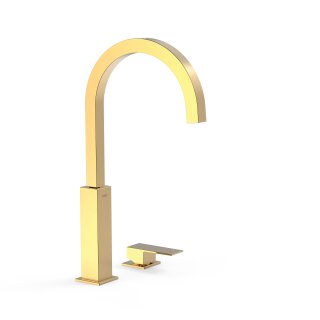 Tres Cuadro Exclusive, Einhebel Waschtischmischer, 24k Gold