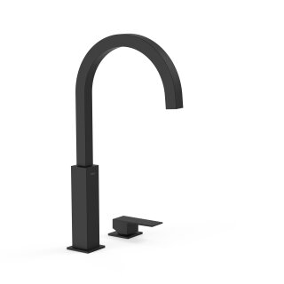 Tres Cuadro Exclusive, Einhebel Waschtischmischer, schwarz matt