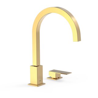 Tres Cuadro Exclusive, Einhebel Waschtischmischer, 24k Gold