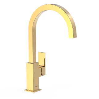 Tres Cuadro Exclusive, Einhebel Waschtischmischer, 24k Gold