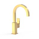 Tres Cuadro Exclusive, Einhebel Waschtischmischer, 24k Gold