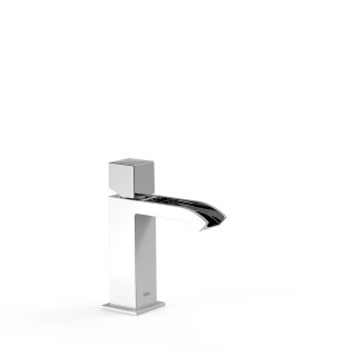 Tres Cuadro Exclusive, Einhebel Waschtischmischer, Weiss-chrom