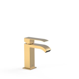 Tres Cuadro Exclusive, Einhebel Waschtischmischer, 24k Gold matt