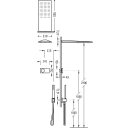 Tres Slim Exclusive, Elektronisches Showerset, weiss matt