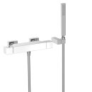 Tres Slim Exclusive, Thermostat Wannenbatterie, Weiss-chrom