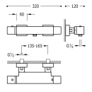 Tres Slim Exclusive, Thermostat Wannenbatterie,...