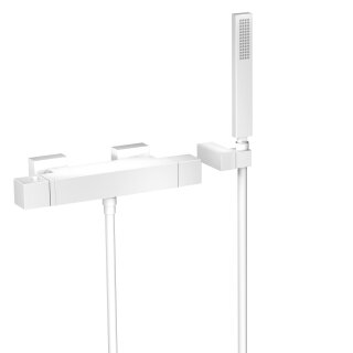 Tres Slim Exclusive, Thermostat Wannenbatterie, weiss matt